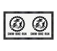 Azeeda 'Swim Bike Run Triathlon' Pet Feeding Mat (PM00032439)