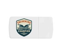 Azeeda 'Swimming Champion Emblem' Pill Box with Tablet Splitter (PI00036509)