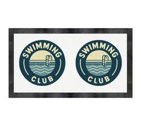 Azeeda 'Swimming Club Emblem' Pet Feeding Mat (PM00031407)