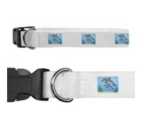 Azeeda 'Swimming Dolphins' Dog Collar - White, L (PR00085340)