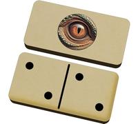 Azeeda 'T Rex Dinosaur Eye' Domino Set & Box (DM00055876)