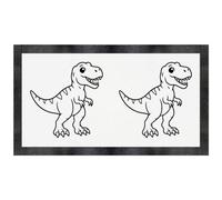 Azeeda 'T-Rex Outline' Pet Feeding Mat (PM00041972) | Placemat for Dog / Cat Food and Water Bowls, Kitchens and Floors