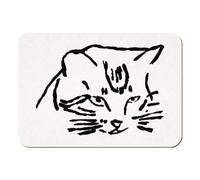 Azeeda 'Tabby Cat' Rectangular Fridge Magnet - Decorative Refrigerator & Whiteboard Magnet for Home, Kitchen or Office - 70mm x 49mm (FM00052569)