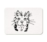 Azeeda 'Tabby Cat' Rectangular Fridge Magnet - Decorative Refrigerator & Whiteboard Magnet for Home, Kitchen or Office - 70mm x 49mm (FM00060115)