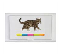 Azeeda 'Tabby Cat Walking' Sticky Note Ruler Pad (ST00043785)