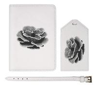 Azeeda 'Table Coral' Passport Cover & Luggage Tag Travel Set (PA00033505)