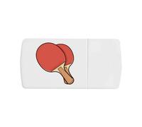 Azeeda 'Table Tennis Paddles' Pill Box with Tablet Splitter (PI00043572)