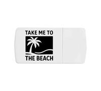 Azeeda 'Take Me to The Beach' Pill Box with Tablet Splitter (PI00036745)