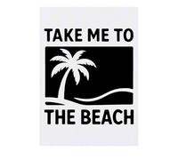 Azeeda 'Take Me To The Beach' Temporary Tattoo - Water Resistant, Skin-Safe, Non-Toxic Transfer (TO00089195)