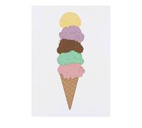 Azeeda 'Tall Ice Cream Cone' Temporary Tattoo - Water Resistant, Skin-Safe, Non-Toxic Transfer (TO00087353)