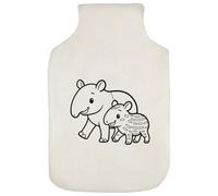Azeeda 'Tapir Mother & Baby' Hot Water Bottle Cover (HW00044790)