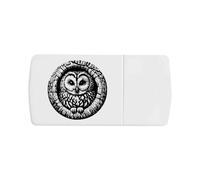 Azeeda 'Tawny Owl in Tree Hole' Pill Box with Tablet Splitter (PI00042071)