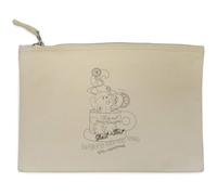 Azeeda 'Teacup Ghost Artie The Painter' Canvas Clutch Bag/Accessory Case (CL00051129)