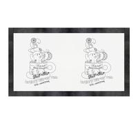 Azeeda 'Teacup Ghost Artie The Painter' Pet Feeding Mat (PM00036422)