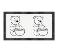 Azeeda 'Teddy Bear Baking' Pet Feeding Mat (PM00041006)