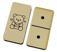 Azeeda 'Teddy Bear Holding Love Letter' Domino Set & Box (DM00055498)