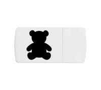 Azeeda 'Teddy Bear Sitting Silhouette' Pill Box with Tablet Splitter (PI00043289)