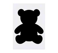 Azeeda 'Teddy Bear Sitting Silhouette' Temporary Tattoo - Water Resistant, Skin-Safe, Non-Toxic Transfer (TO00102201)