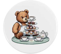 Azeeda 'Teddy Bear Tea Party' Button Badge - 58mm (BB00176631)