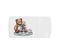 Azeeda 'Teddy Bear Tea Party' Pill Box with Splitter (PI00046118)