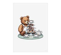 Azeeda 'Teddy Bear Tea Party' Poster - A5 Portrait (PP00377280)