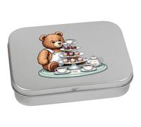 Azeeda 'Teddy Bear Tea Party' Storage Tin - 110mm (TT00346178)