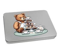Azeeda 'Teddy Bear Tea Party' Storage Tin - 220mm (TT00346180)