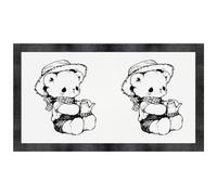 Azeeda 'Teddy Bear with Teapot' Pet Feeding Mat (PM00039451)
