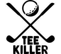 Azeeda 'Tee Killer' Reusable Stencil - Durable Decorative Template for Painting and Spraying on Walls, Tiles, Wood, Fabric & Craft Projects - S (A6) (WS00070983)