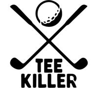 Azeeda 'Tee Killer' Reusable Stencil - Durable Decorative Template for Painting and Spraying on Walls, Tiles, Wood, Fabric & Craft Projects - L (A4) (WS00062395)