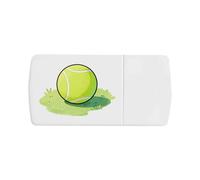 Azeeda 'Tennis Ball' Pill Box with Tablet Splitter (PI00043569)
