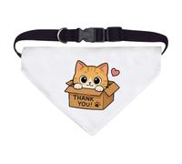 Azeeda 'Thank You Box Kitten' Pet Bandana - White, L (PD00086592)