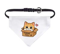 Azeeda 'Thank You Box Kitten' Pet Bandana - White, S (PD00086591)