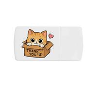Azeeda 'Thank You Box Kitten' Pill Box with Tablet Splitter (PI00045584)