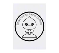 Azeeda 'Thank You For Helping Me Grow' Temporary Tattoo - Water Resistant, Skin-Safe, Non-Toxic Transfer (TO00094207)