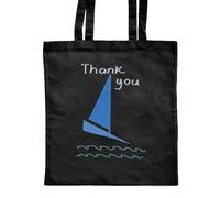 Azeeda 'Thank You For Your Help' Classic Black Tote Shopper Bag (ZB00026687)