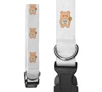 Azeeda 'Thank You Teddy Bear' Dog Collar - White, S (PR00083763)