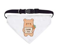 Azeeda 'Thank You Teddy Bear' Pet Bandana - White, L (PD00083814)