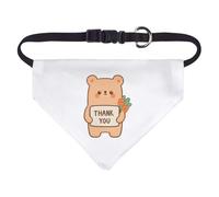 Azeeda 'Thank You Teddy Bear' Pet Bandana - White, S (PD00083813)