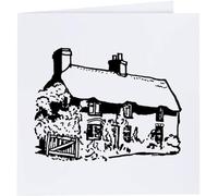Azeeda 'Thatched Cottage' Blank Greeting Card (GC00000841)