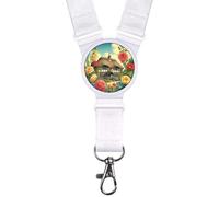 Azeeda 'Thatched Cottage Flower Garden' Neck Strap/Lanyard (LY00044798)