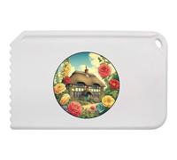 Azeeda 'Thatched Cottage Flower Garden' Plastic Ice Scraper (IC00050027)