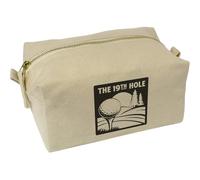 Azeeda 'The 19th Hole Golf' Canvas Wash Bag/Makeup Case (CS00045686)