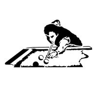 Azeeda 'The Billiard King' Reusable Stencil - Durable Decorative Template for Painting and Spraying on Walls, Tiles, Wood, Fabric & Craft Projects - XXL (A2) (WS00074640)