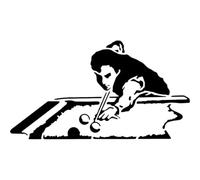 Azeeda 'The Billiard King' Reusable Stencil - Durable Decorative Template for Painting and Spraying on Walls, Tiles, Wood, Fabric & Craft Projects - L (A4) (WS00054773)
