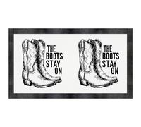 Azeeda 'The Boots Stay On with Cowboy Boots' Pet Feeding Mat (PM00031771)