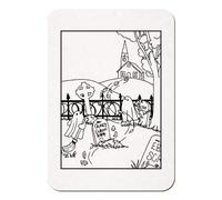 Azeeda 'The Caretakers' Rectangular Fridge Magnet - Decorative Refrigerator & Whiteboard Magnet for Home, Kitchen or Office - 70mm x 49mm (FM00057156)