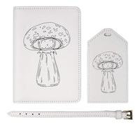 Azeeda 'The Happy Toadstool ' Passport Cover & Luggage Tag Travel Set (PA00044674)