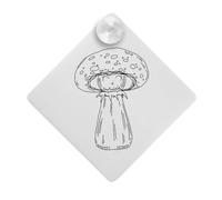 Azeeda 'The Happy Toadstool ' Suction Cup Car Window Sign (CG00039890)