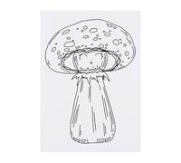 Azeeda 'The Happy Toadstool ' Temporary Tattoo - Water Resistant, Skin-Safe, Non-Toxic Transfer (TO00104549)
